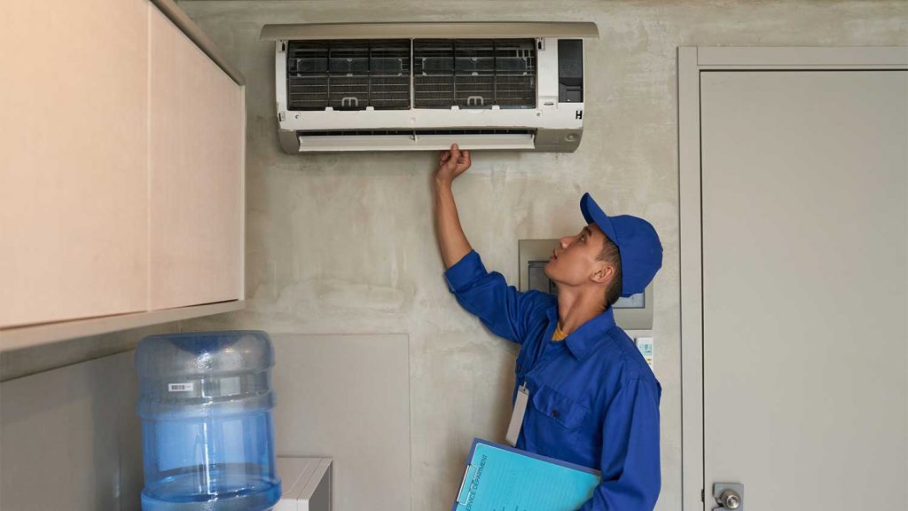 A typical residential air conditioner consumes around 2,000 to 4,000 kilowatt-hours (kWh) of electricity annually. Divided by the energy content of coal, 1.5 to 1.8 tons of coal would need to be burned to generate the electricity consumed by a typical air conditioner annually, (a very rough estimate). 